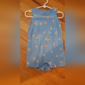 Boy 24 mo hot dog romper